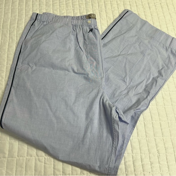 J. Crew Classic pajama pant set end-on-end cotton in Cool Lilac Blue Size Large - Picture 10 of 12